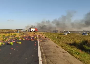 Batida entre duas carretas mata dois motoristas na BR 163