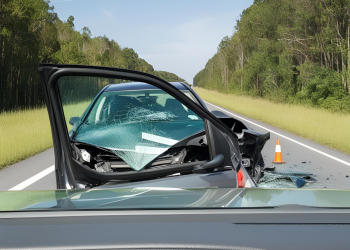 Acidente entre carro e moto na RO-473 deixa feridos e causa interdição parcial da via