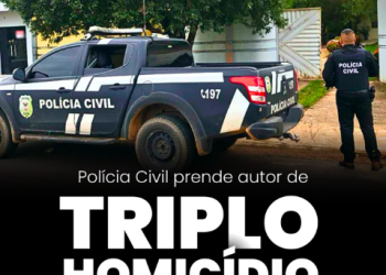 PRESIDENTE MÉDICI – Polícia prende autor de triplo homicídio