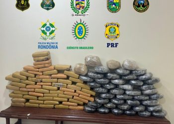 Ação integrada da PMRO resulta na apreensão de mais de 100 kg de drogas em Primavera de Rondônia