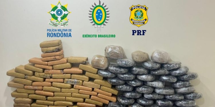 Ação integrada da PMRO resulta na apreensão de mais de 100 kg de drogas em Primavera de Rondônia