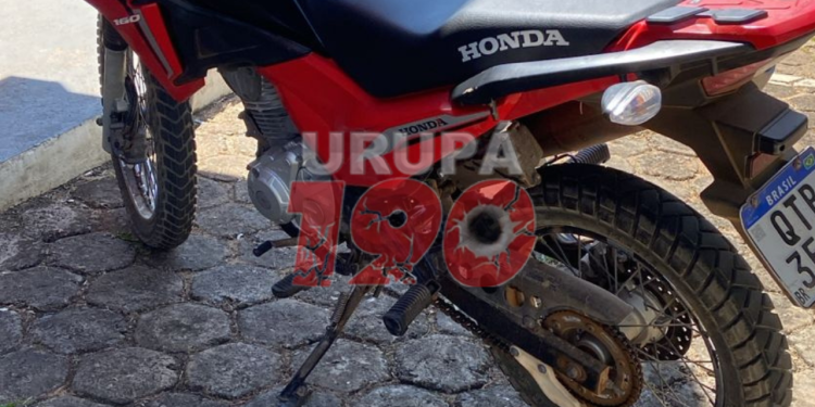 URGENTE: Motocicleta furtada em Urupá é recuperada em Ouro Preto