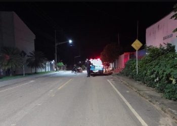 URUPÁ — Polícia Militar registra acidente de trânsito durante a noite